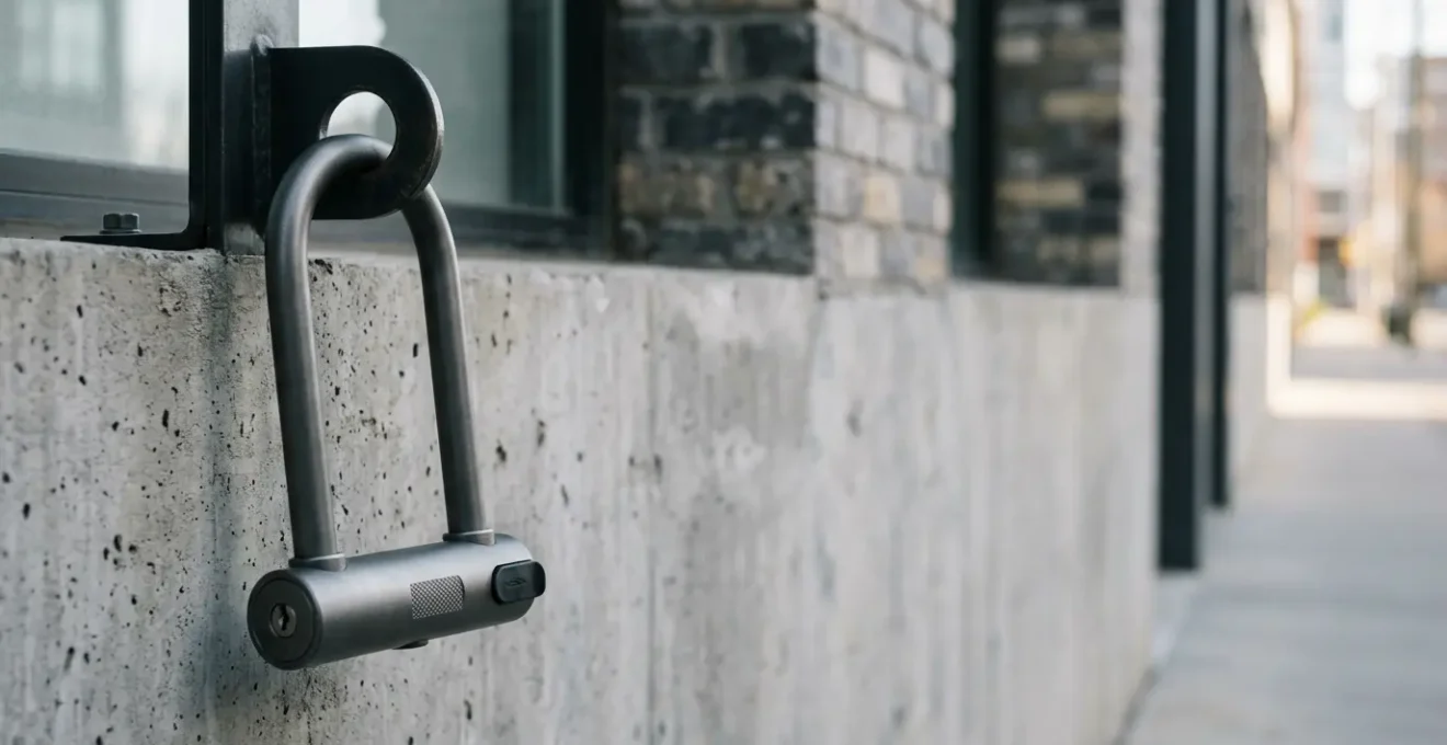 Antivol U certifié avec logo de certification de sécurité pour vélo urbain