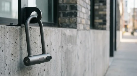 Antivol U certifié avec logo de certification de sécurité pour vélo urbain